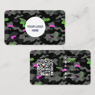 Neon Camouflage - Vollständig anpassbar und fett g Visitenkarte
