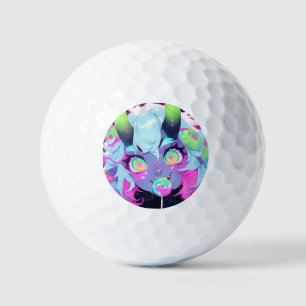 Neon Candy Demon Monster Girl Ästhetik Golfball
