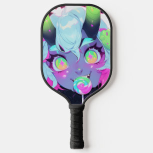 Neon Candy Demon Monster Girl Ästhetik Pickleball Schläger