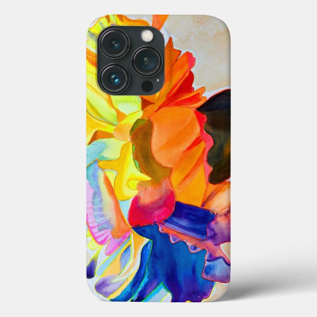 Neon Carnation Aquarell Blume Case-Mate iPhone Hülle (Rückseite)