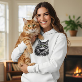 Neon Cat: Electric Soul Hoodie