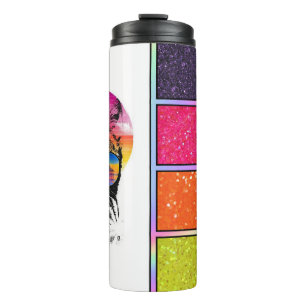 Neon Cat   IMITATE GLITZER Thermosbecher