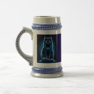 Neon Cat Vivid Background-97948 Bierglas