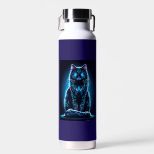 Neon Cat Vivid Background-97948 Trinkflasche