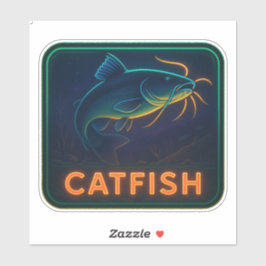 Neon CATFISH Aufkleber