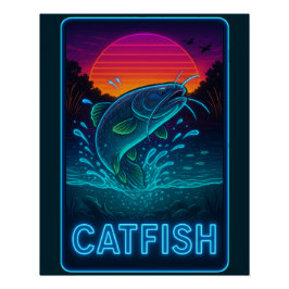 Neon Catfish Poster