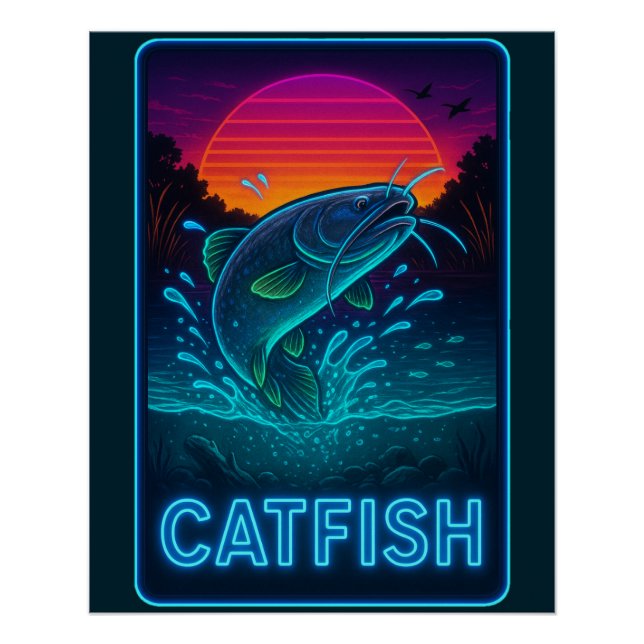 Neon Catfish Poster (Vorderseite)