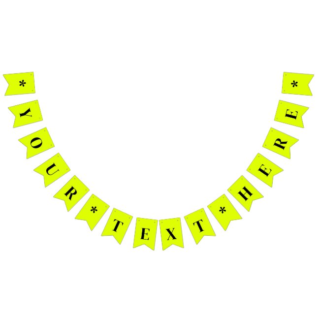 Neon Chartreuse Solid Color | Benutzerdefiniert Wimpelkette (Alle)