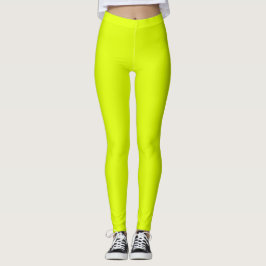 Neon Chartreuse Solid Color | Classic Leggings
