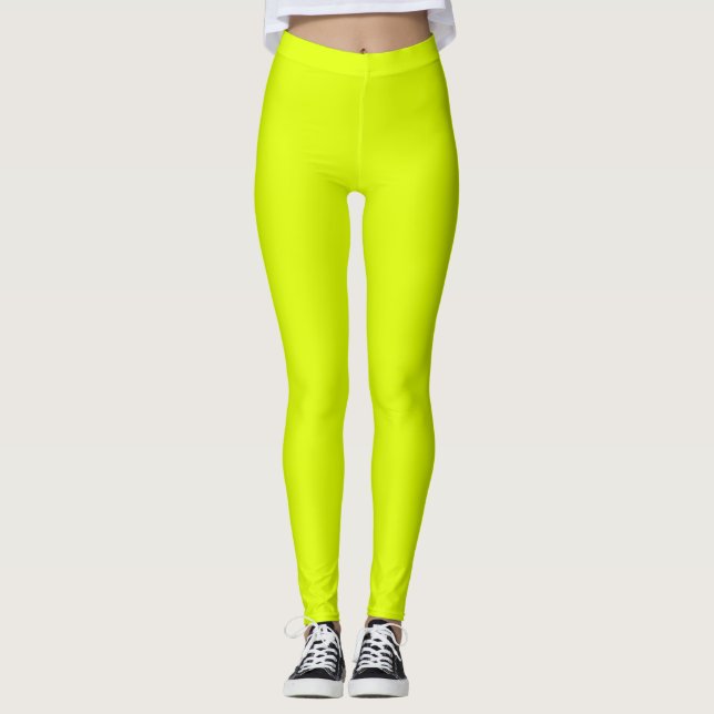 Neon Chartreuse Solid Color | Classic Leggings (Vorderseite)