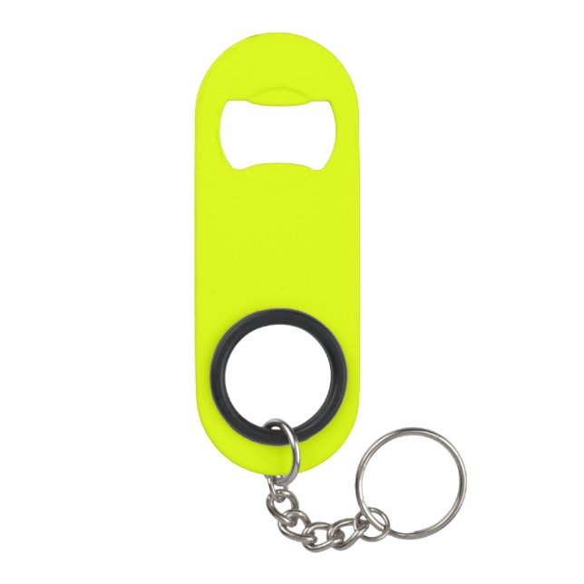 Neon Chartreuse Solid Color | Classic Mini Flaschenöffner (Rückseite)