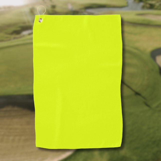 Neon Chartreuse Solid Color | Trendfarbe Golfhandtuch (Von Creator hochgeladen)