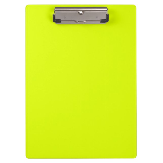 Neon Chartreuse Solid Color | Trendfarbe Klemmbrett (Vorderseite)