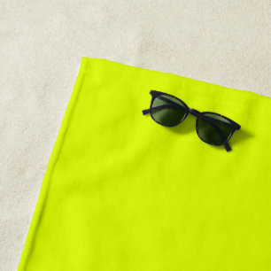 Neon Chartreuse Solid Color   Trendfarbe Strandtuch