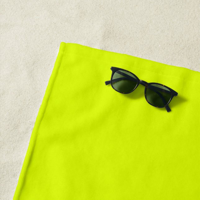 Neon Chartreuse Solid Color | Trendfarbe Strandtuch (Beispiel)