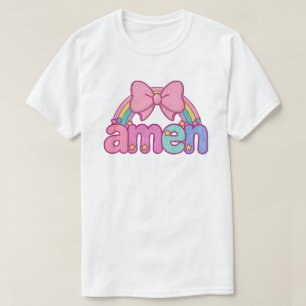 Neon Christlich - AMEN Jesus Faith Bible Coquette T-Shirt