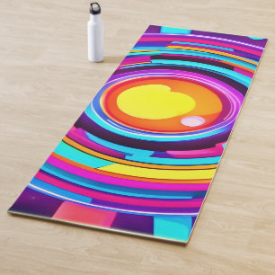 Neon Circle Vortex Muster Yogamatte