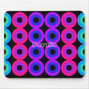 Neon Circles Mousepad