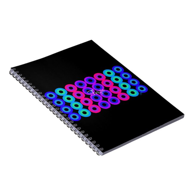 Neon Circles Notizblock (Rechte Seite)