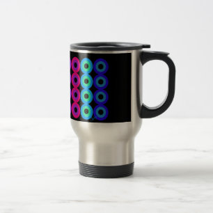 Neon Circles Reisebecher