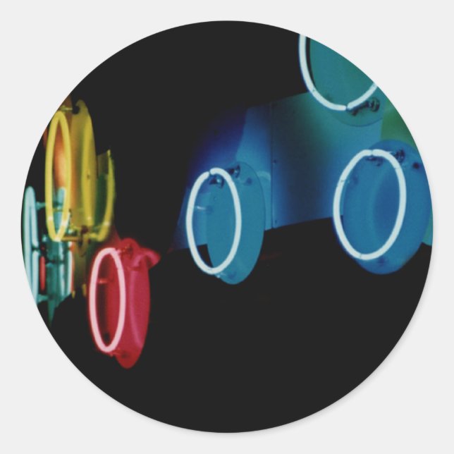 Neon Circles Sticker (Vorderseite)