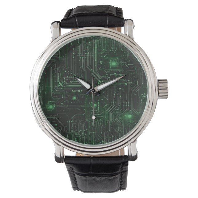 Neon Circuit Watch Armbanduhr (Vorderseite)