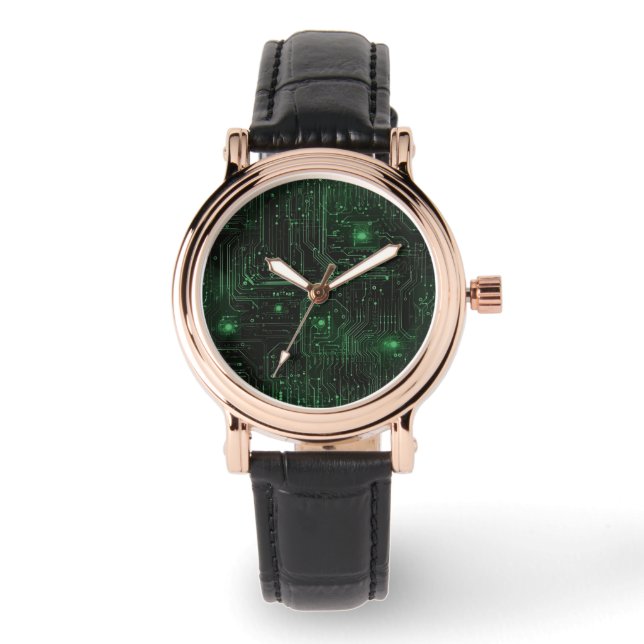 Neon Circuit Watch Armbanduhr (Vorderseite)