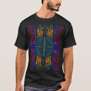 Neon Circuitry Geometric T-Shirt