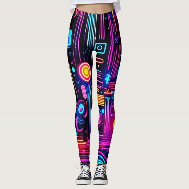 Neon Circuitys Dreams Leggings (Vorderseite)