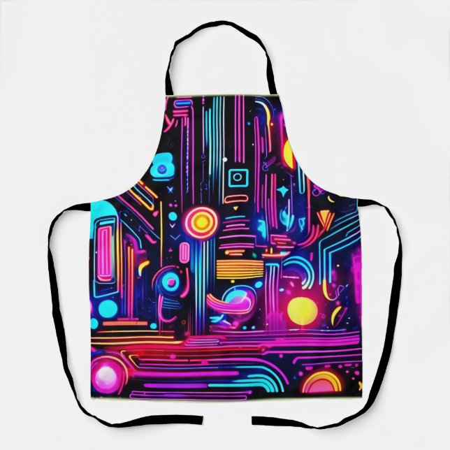Neon Circuitys Dreams Schürze (Vorderseite)