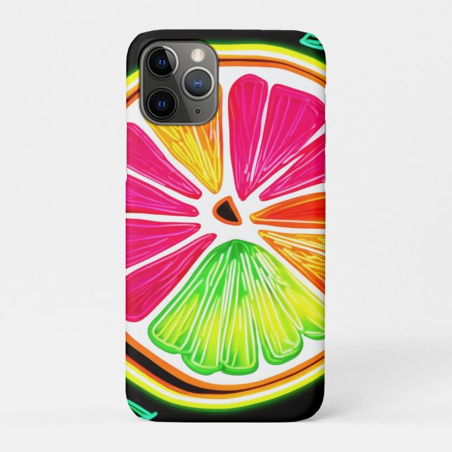 Neon Citrus Fruit Fiesta Case-Mate iPhone Hülle (Rückseite)
