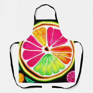 Neon Citrus Fruit Fiesta Schürze