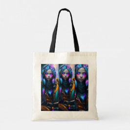 Neon City Girl Tote Bag Tragetasche