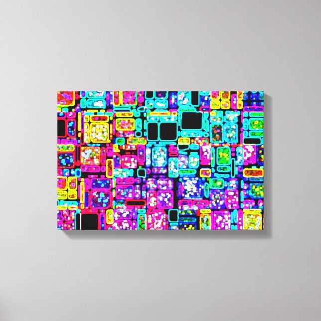 Neon City Leinwanddruck (Vorderseite)