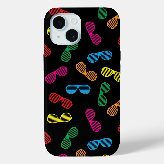 Neon Classic Sonnenbrillen Muster Case-Mate iPhone Hülle (Rückseite)