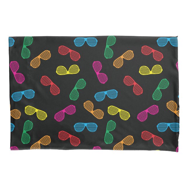 Neon Classic Sonnenbrillen Muster Kissenbezug (Vorderseite-Links)