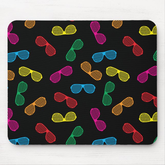 Neon Classic Sonnenbrillen Muster Mousepad (Vorne)