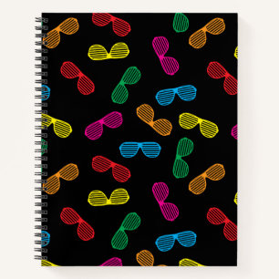 Neon Classic Sonnenbrillen Muster Notizbuch