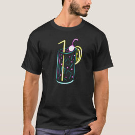 Neon Cocktail Drink Cup Mixologe Bar T-Shirt