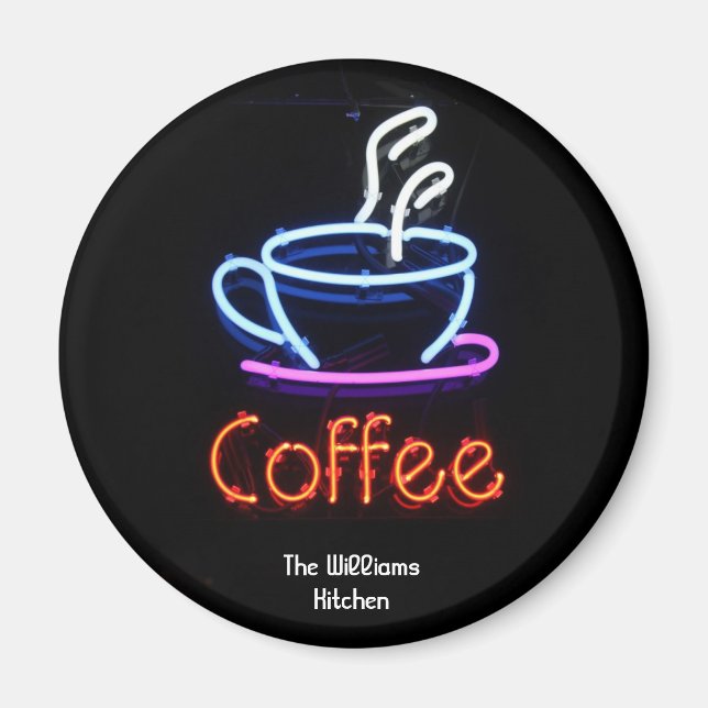 Neon Coffee Sign Magnet (Vorne)