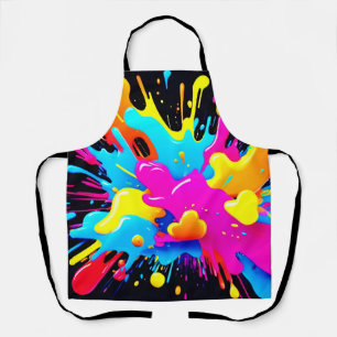 Neon Color Splash Art Schürze