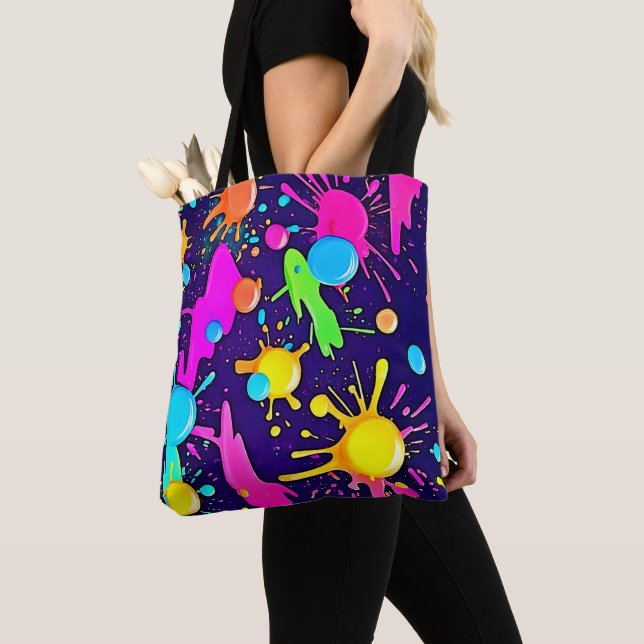 Neon Color Splash Art Tasche (Von Nahem)