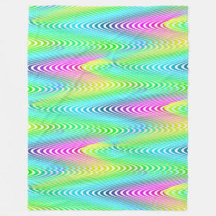 Neon Colored Waves Stripes nahtloses Muster Fleecedecke