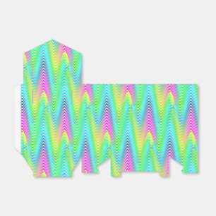 Neon Colored Waves Stripes nahtloses Muster Geschenkschachtel