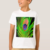 Neon Colors Peacock Feather