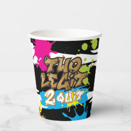Neon Colors Two Legit 2 Beenden Geburtstagspapier- Pappbecher