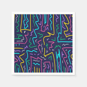 Neon Contrast Space Art Serviette