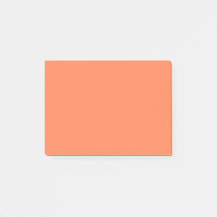 Neon Coral Solid Color Classic elegant Post-it Klebezettel