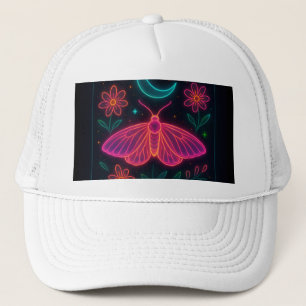 Neon Cosmic Butterfly   Ätherische Blume und Stern Truckerkappe