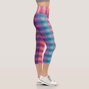 Neon Cosmic Galaxy Fitness Coach Yoga Instruktor Capri Leggings